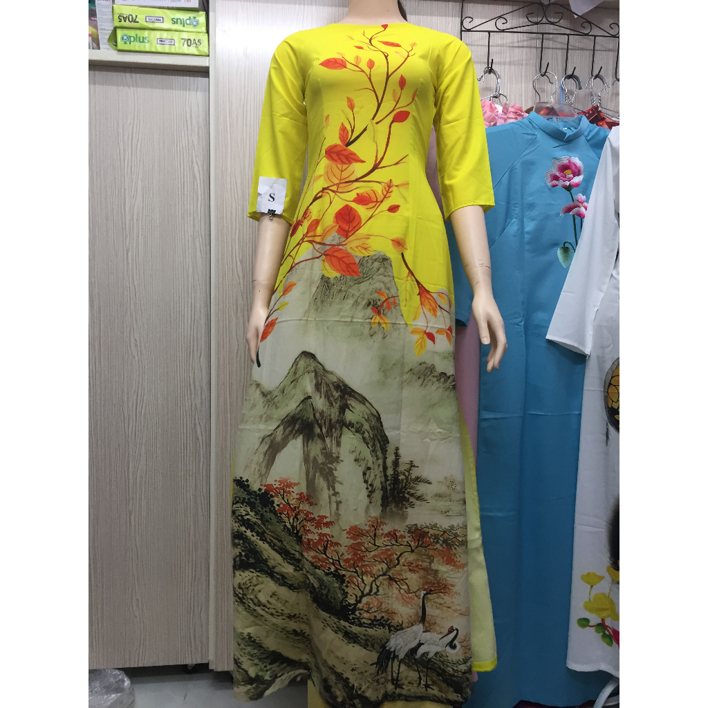 🎀Hót 🎀Áo dài lẻ size hàng mới giá siêu rẻ dáng đẹp chuẩn chất vải lụa nhật mềm rủ size S