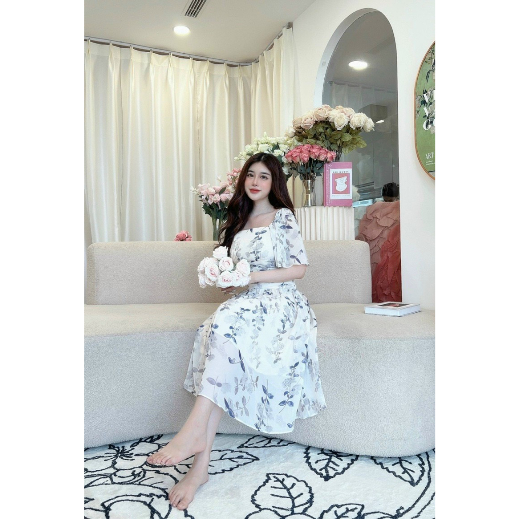 (HCM) Đầm xòe voan nơ vai Thiết Kế Siêu Xinh Tiểu Thư Cho Các Công Chúa , Thời Trang Dự Tiệc Siêu Cách Điệu