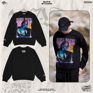Áo Sweater Nỉ Dài Tay Rapper Travis Scott Bootleg Rats Unisex