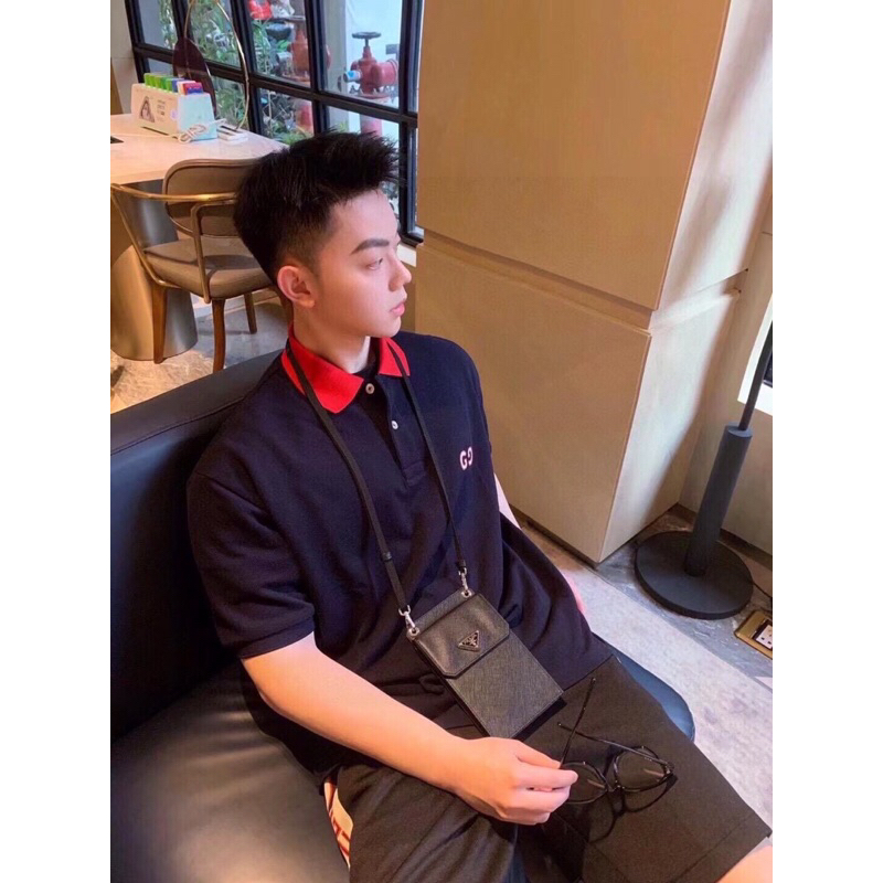 ⚡️[Hight Quality] Hàng Có Sẵn!! Áo Polo G.C GG Logo Thêu Embroidery Màu Xanh Navy - Hàng Loại 1 Chất Liệu Cao Cấp