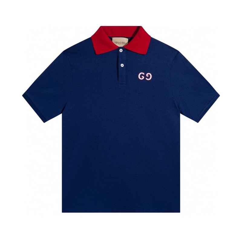 ⚡️[Hight Quality] Hàng Có Sẵn!! Áo Polo G.C GG Logo Thêu Embroidery Màu Xanh Navy - Hàng Loại 1 Chất Liệu Cao Cấp