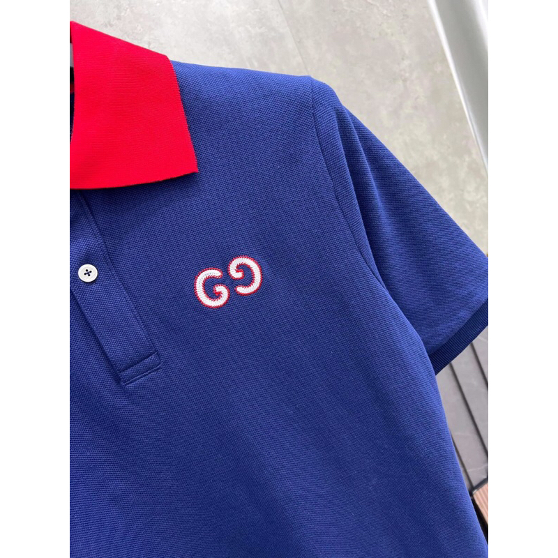 ⚡️[Hight Quality] Hàng Có Sẵn!! Áo Polo G.C GG Logo Thêu Embroidery Màu Xanh Navy - Hàng Loại 1 Chất Liệu Cao Cấp