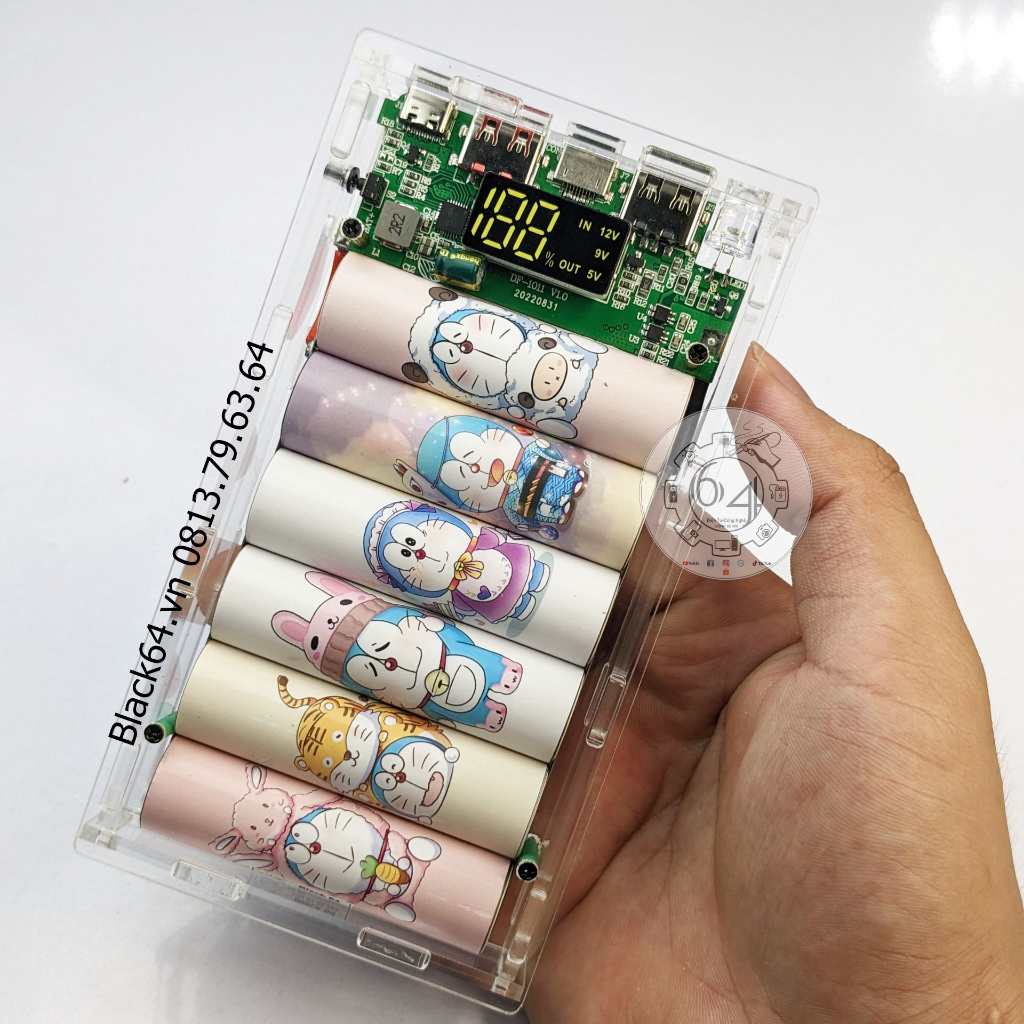 Sạc Dự Phòng 17.400mah Do ra e mon dễ thương 2023 l In ảnh theo yêu cầu