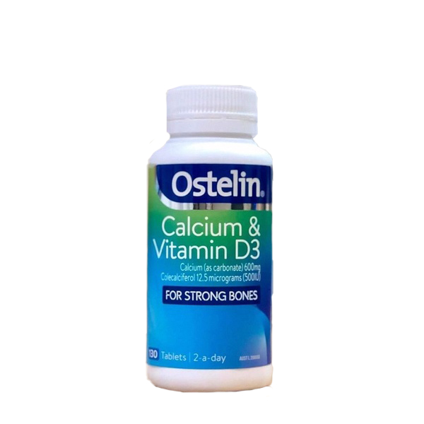 Canxi & Vitamin D3 500IU dạng viên cho mẹ bầu Ostelin Kids Calcium & Vitamin D3 130 viên của Úc