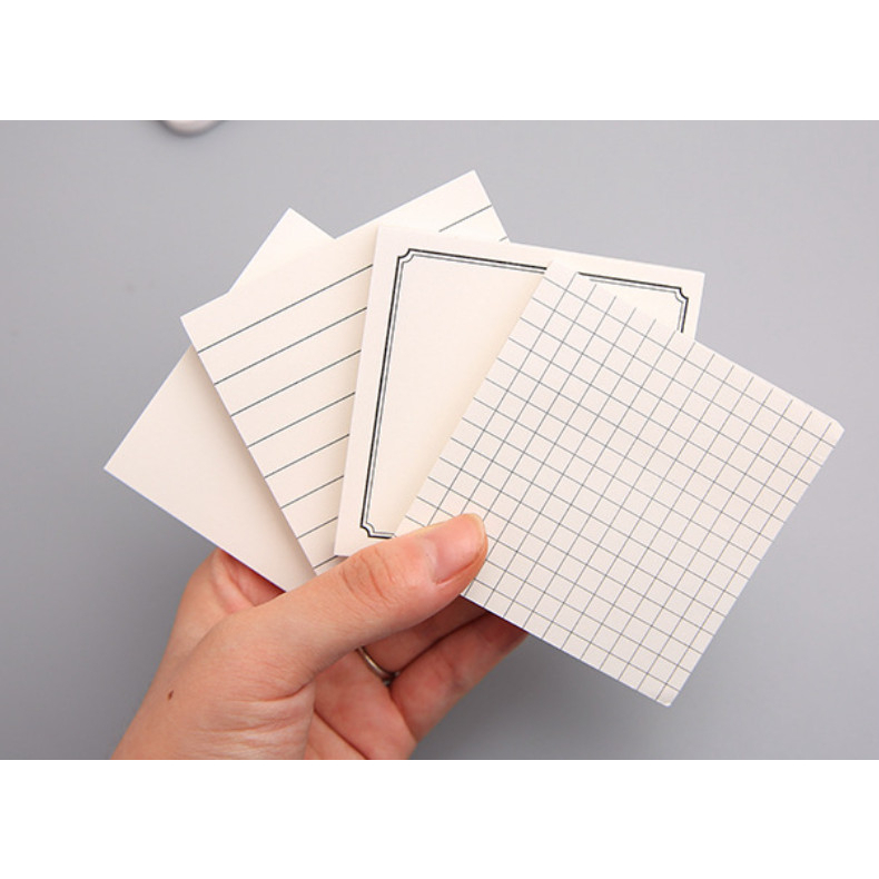 Giấy note giấy ghi chú hình vuông giấy trắng/craft 80 tờ 73x73mm