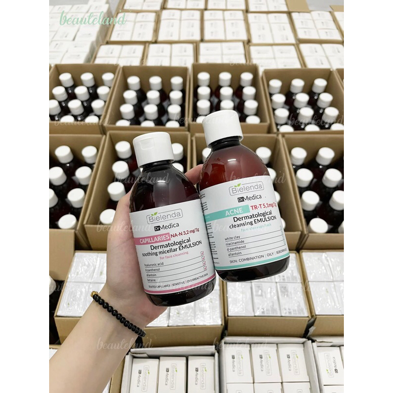 Sữa rửa mặt, tẩy trang Bielenda Dr Medica Capillaries Dermatological Soothing Micellar Emulsion