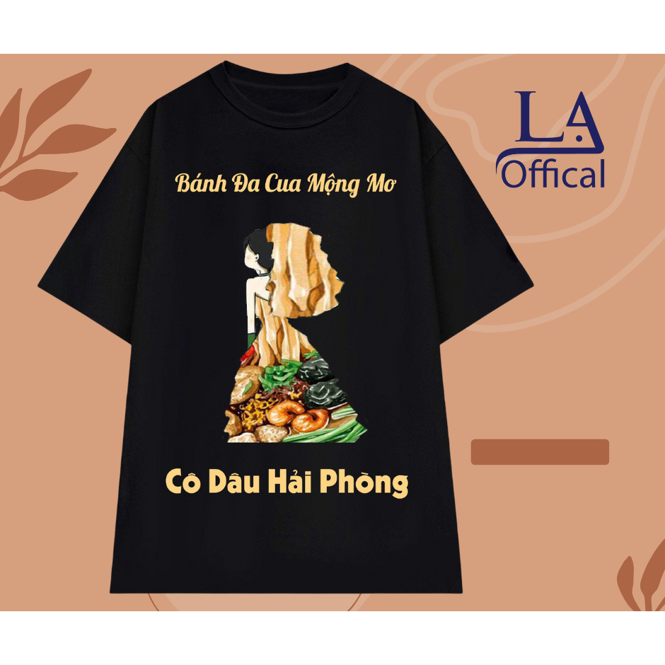 Áo thun Unisex cao cấp CÔ DÂU HẢI PHÒNG nam nữ form rộng, cổ tròn tay lỡ conton 4 chiều - Lạ offical