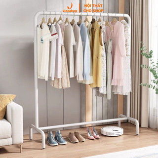 [ Xả kho giá xưởng ] Xào trưng đồ shop nữ, Giá kệ treo quần áo, Sào sắt 1 tầng treo đồ shop chân chữ U. VNS-010
