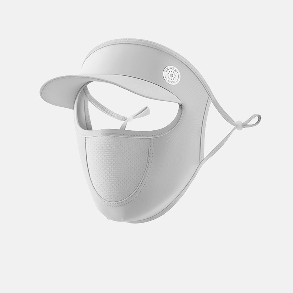 Khẩu trang lụa lạnh thông hơi kết hợp Mũ chống nắng che kín mặt thông thoáng cho nam và nữ - chuẩn từ N99