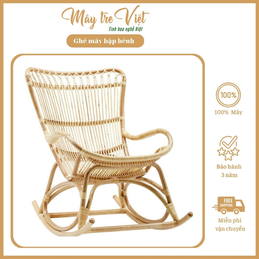 GHẾ BẬP BÊNH THƯ GIÃN "CAM KẾT 100% MÂY" người lớn tuổi nghỉ ngơi, để phòng khách, decor phòng ngủ