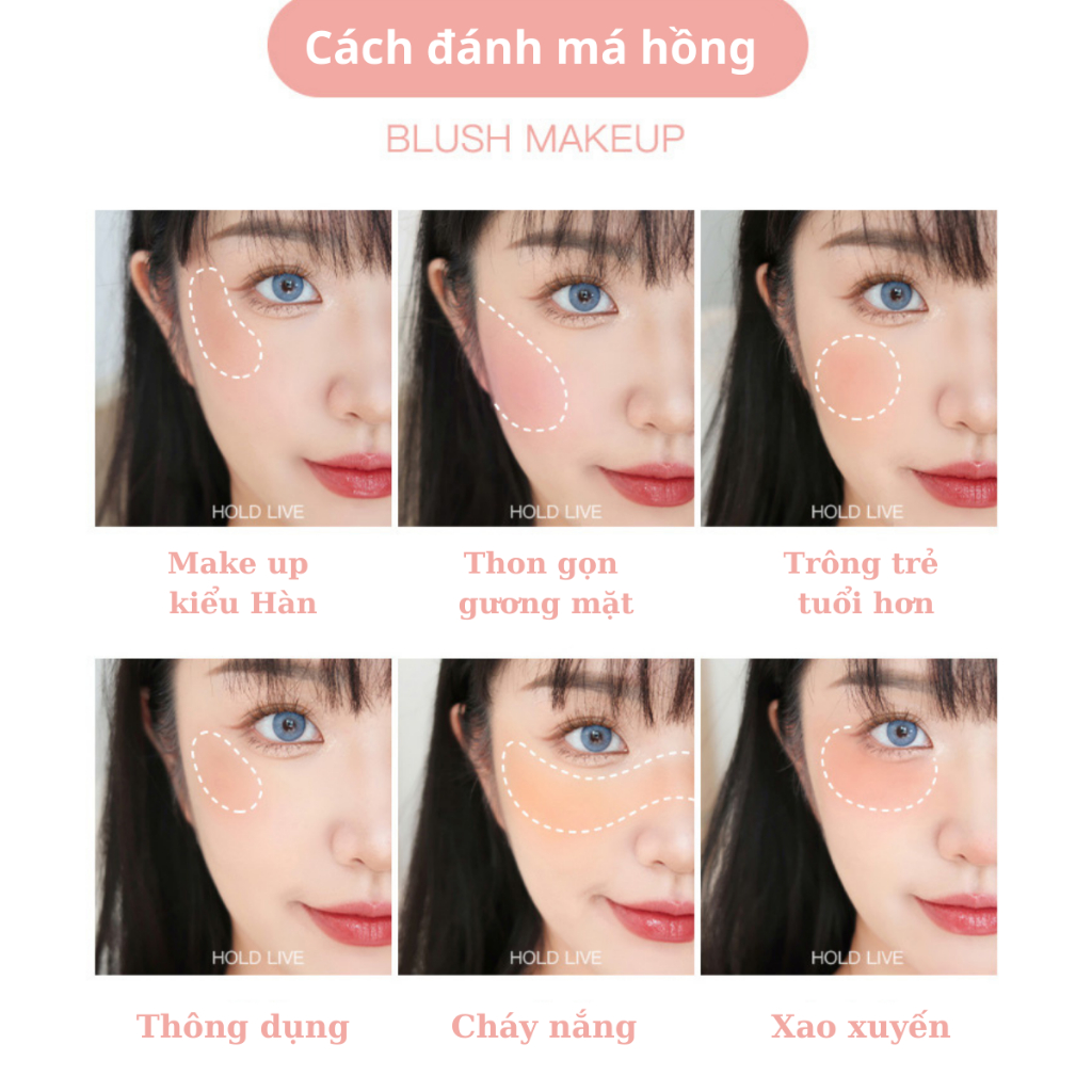 Phấn Má Hồng 3 Ô Màu HOLD LIVE Secret Garden Blush HL461