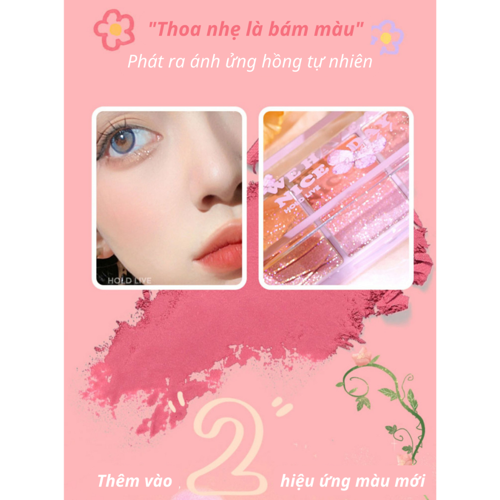 Phấn Má Hồng 3 Ô Màu HOLD LIVE Secret Garden Blush HL461