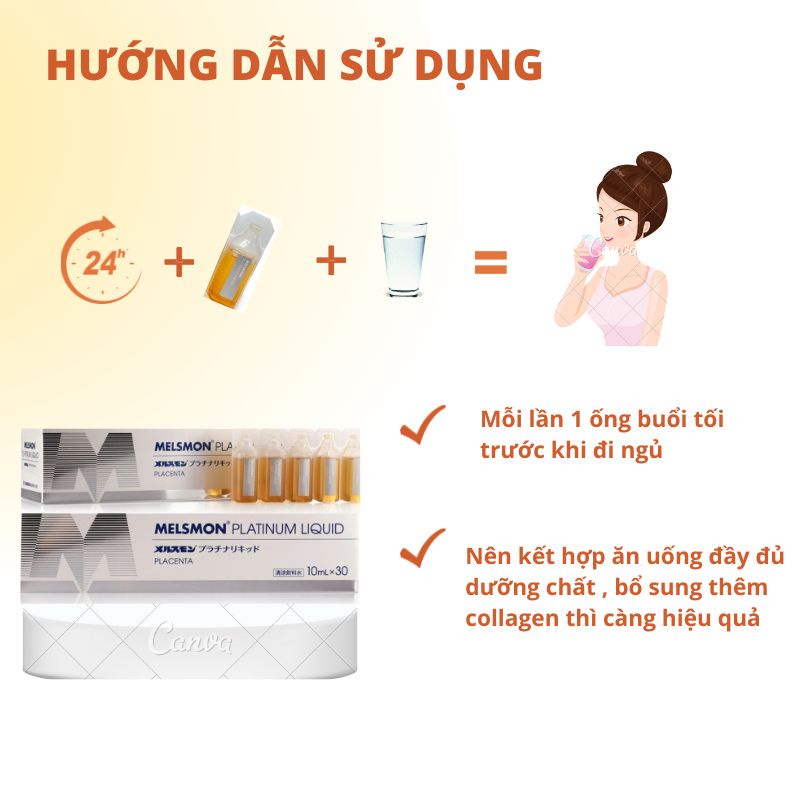 Melsmon Platium Liquid- Nước uống nhau thai ngựa Nhật Bản hộp 30 lọ | BigBuy360 - bigbuy360.vn