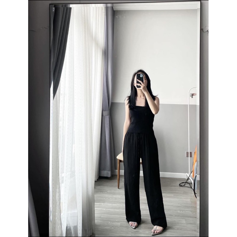 Quần đũi suông ống rộng cạp chun lưng cao, chất đũi hàn mềm mịn mát nhiều màu trẻ trung, đi biển, dulich.