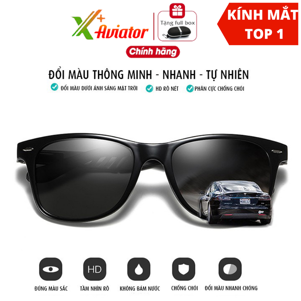 Kính mát nam thời trang mắt kính đổi màu đi ngày và đêm cao cấp Aoron A575BS tròng kính Polarized phân cực chống tia UV