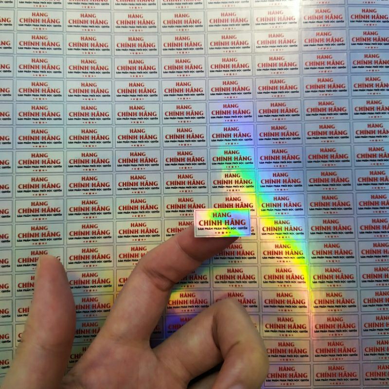Tem hàng chính hãng decal 7 màu 1x2 cm