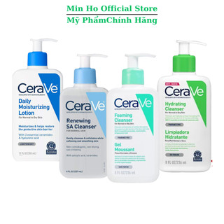 Sữa rửa mặt cerave 236ml cerave dưỡng ẩm sữa rửa mặt cho da dầu mụn da khô trắng da dạng gel axitamin chính hãng