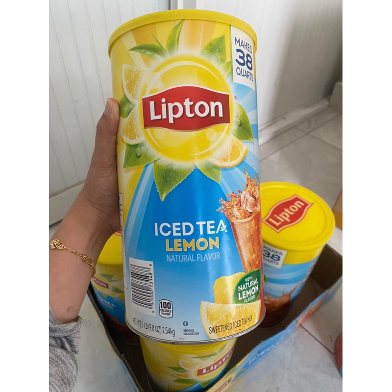 [Hàng Mỹ] Bột pha Lipton Iced tea Lemon 2,54kg