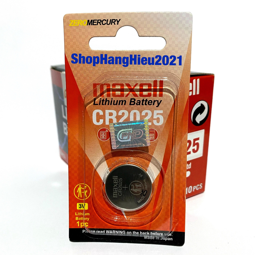 Pin CR2025 Maxell Cao Cấp Vỉ 1 Viên Made in Japan Hàng Chính Hãng