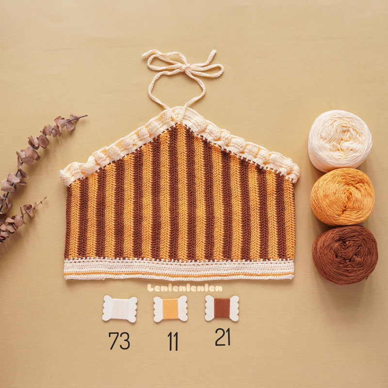 ÁO YẾM HANDMADE cột dây bằng len đi biển mặc hè siêu hot