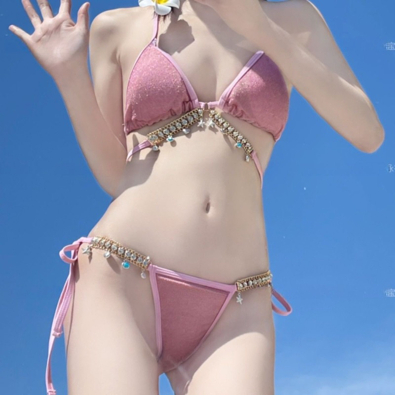 Bikini 3 Mảnh Phong Cách Âu Mỹ 2023 Ảnh Thât 100%