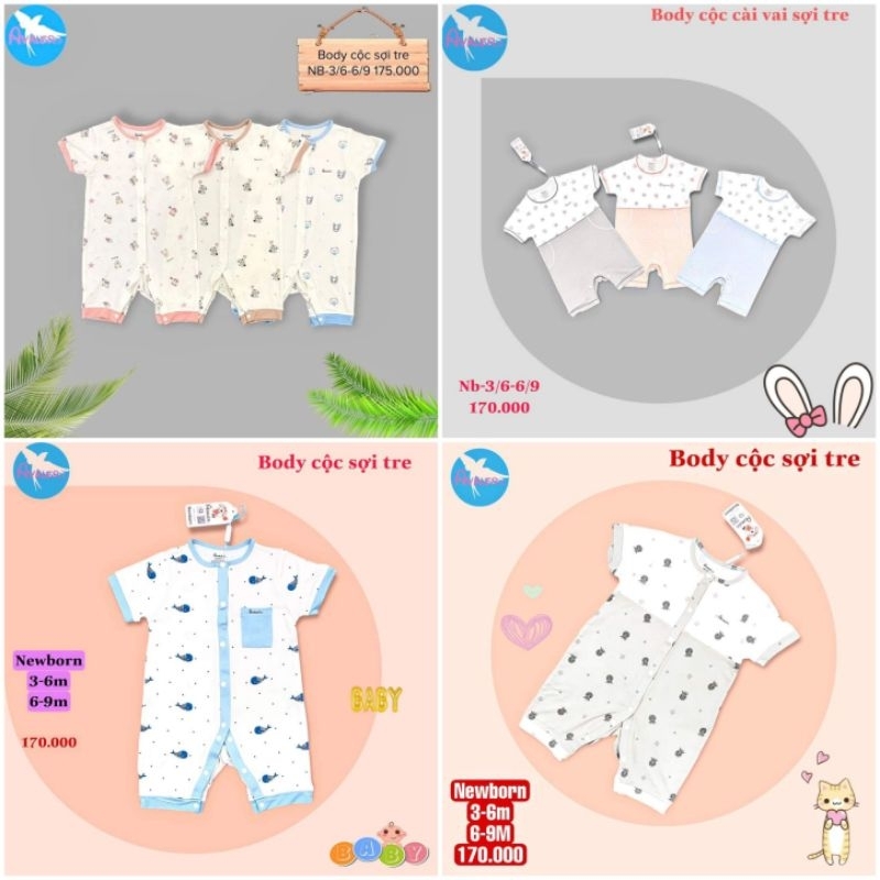 (BDCT AV) bộ body cộc tay avaler cho bé