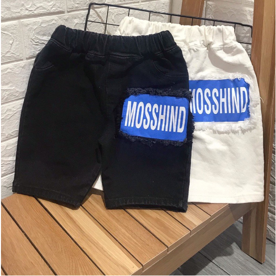 Quần Short JEAN MOSHINO Cho Bé, Quần Đùi Bé Trai Hàng Xuất Dư Chất Bò Mềm - BE KOREA