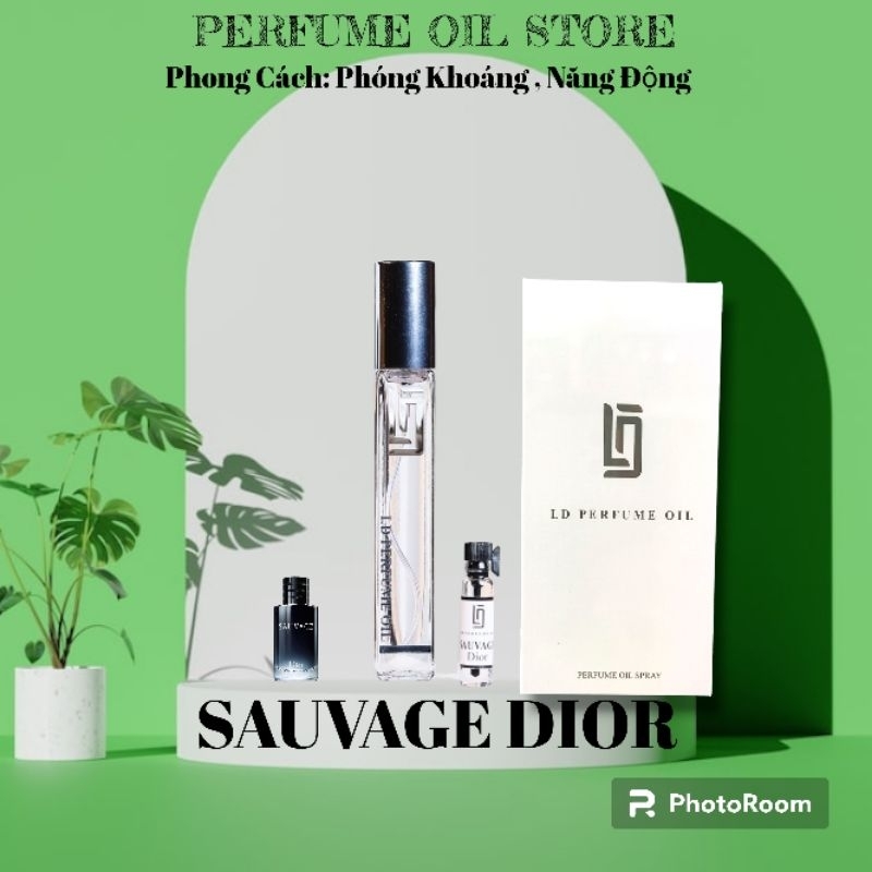 Tinh Dầu Nước Hoa SAUVAGE DIORR 12ml - LD PERFUME OIL , Phóng Khoáng , Năng Động , LD05 , Nước Hoa Chiết