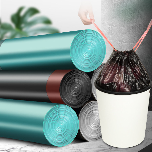 Cuộn túi đựng rác có dây rút quai xách 45 x 50cm -CUỘN TÚI ĐỰNG RÁC-K18