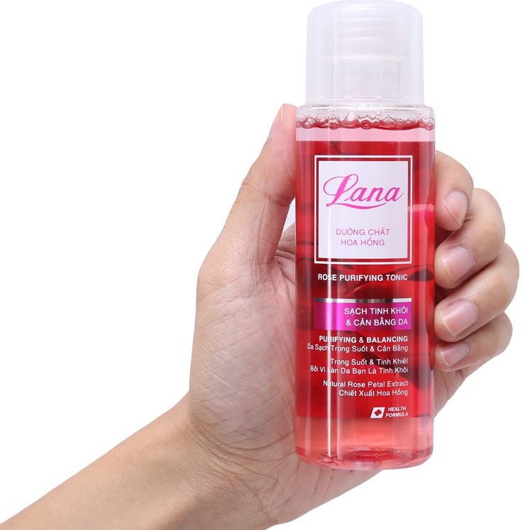 Dưỡng chất hoa hồng Lana tẩy trang, vệ sinh mặt, dưỡng ẩm cho da mặt chai 150ml