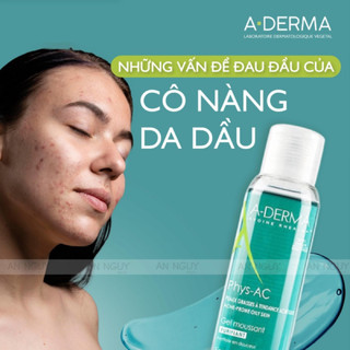 (DATE T9/23) A derma Sữa rửa mặt cho da dầu 100ml