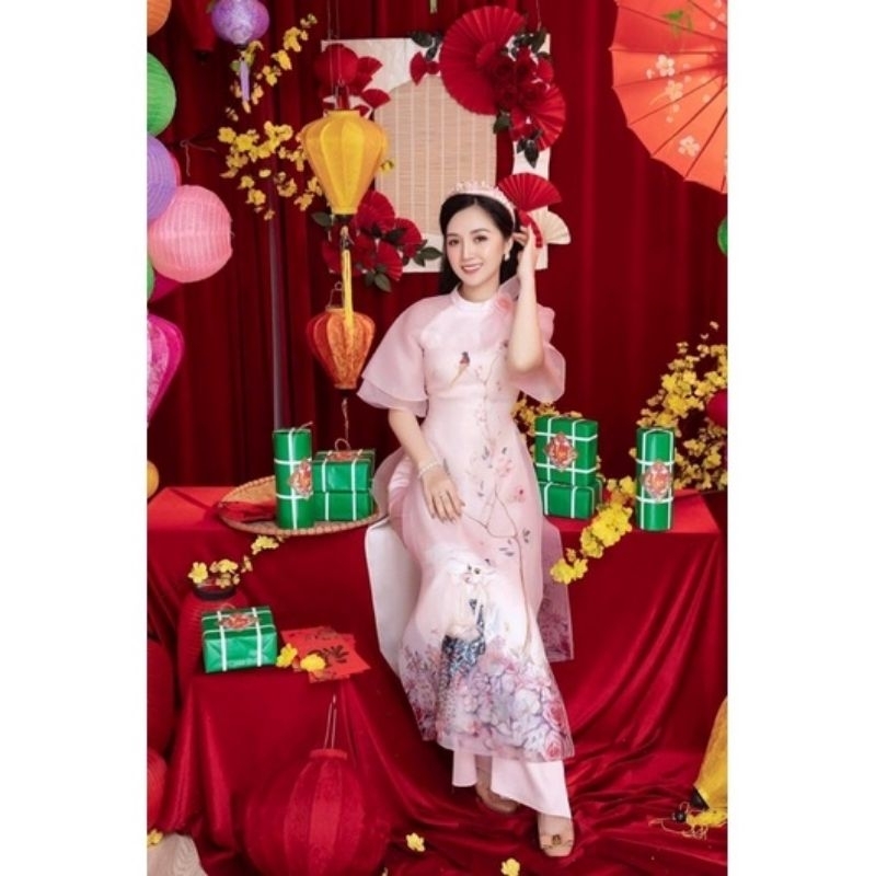 😍 Siêu phẩm áo dài cách tân tơ 4 tà cao cấp đẹp sang chảnh