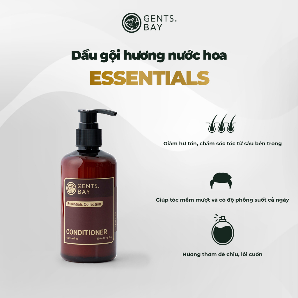 Dầu Xả Hương Nước Hoa Cho Nam, Dầu Xả Essentials Dưỡng Ẩm Gents Bay