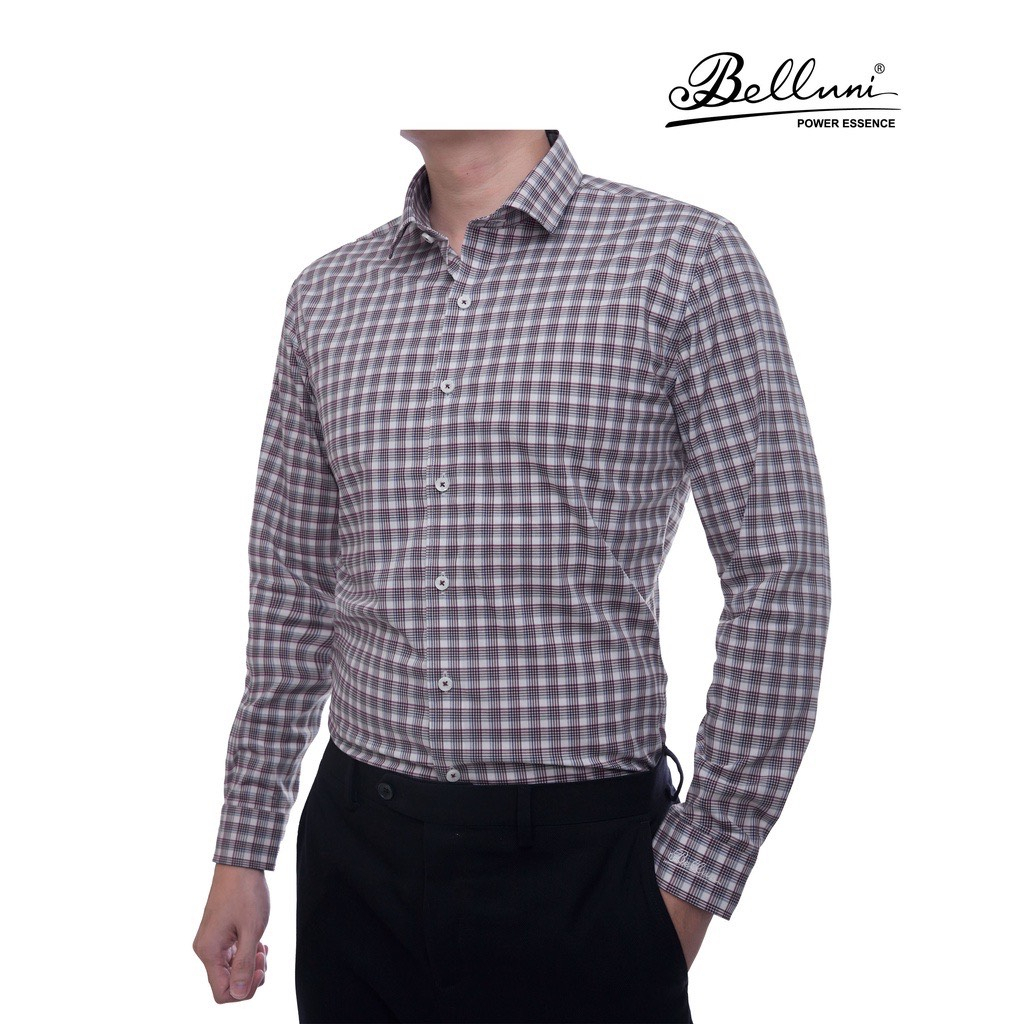 Áo sơ mi nam SlimFit tay dài cao cấp BELLUNI vải sợi tre thoải mái thanh lịch 157 R2