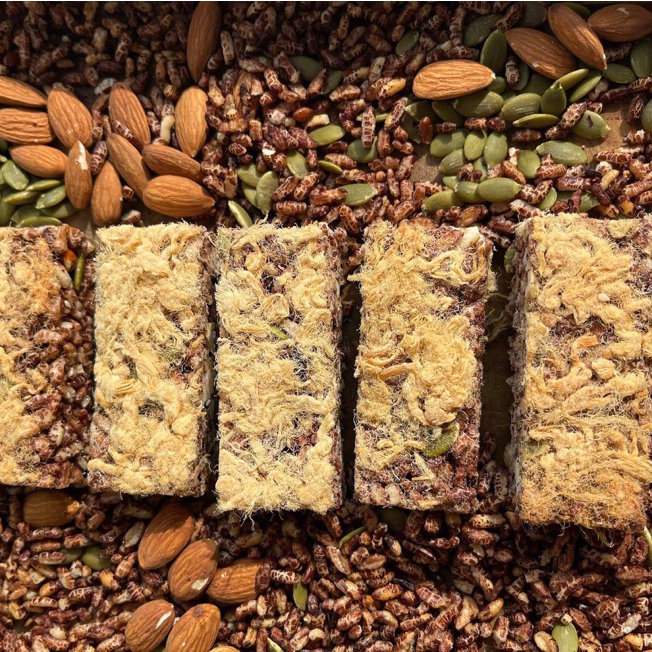 Bánh gạo lứt chà bông, mix hạt - Thanh gạo lứt chà bông, mix hạt thơm ngon loại 1, ăn kiêng giảm cân giàu dinh dưỡng