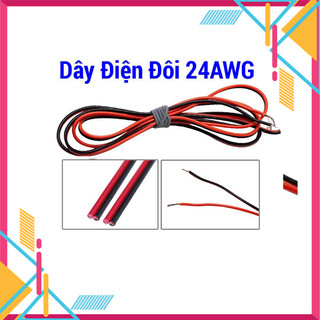Dây điện đôi 24awg 2 lõi đen đỏ 1m