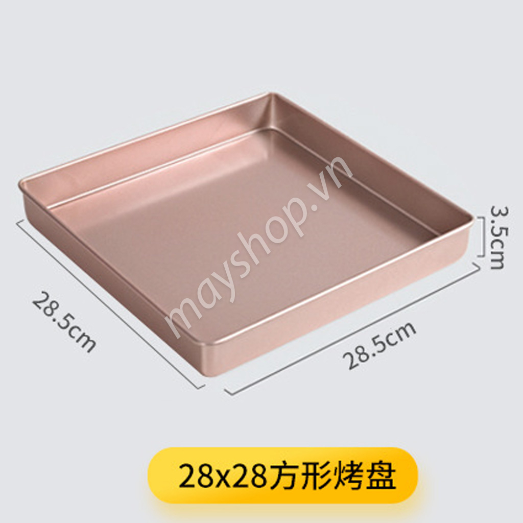 Khay vuông nướng bánh chống dính thành cao (28cm)