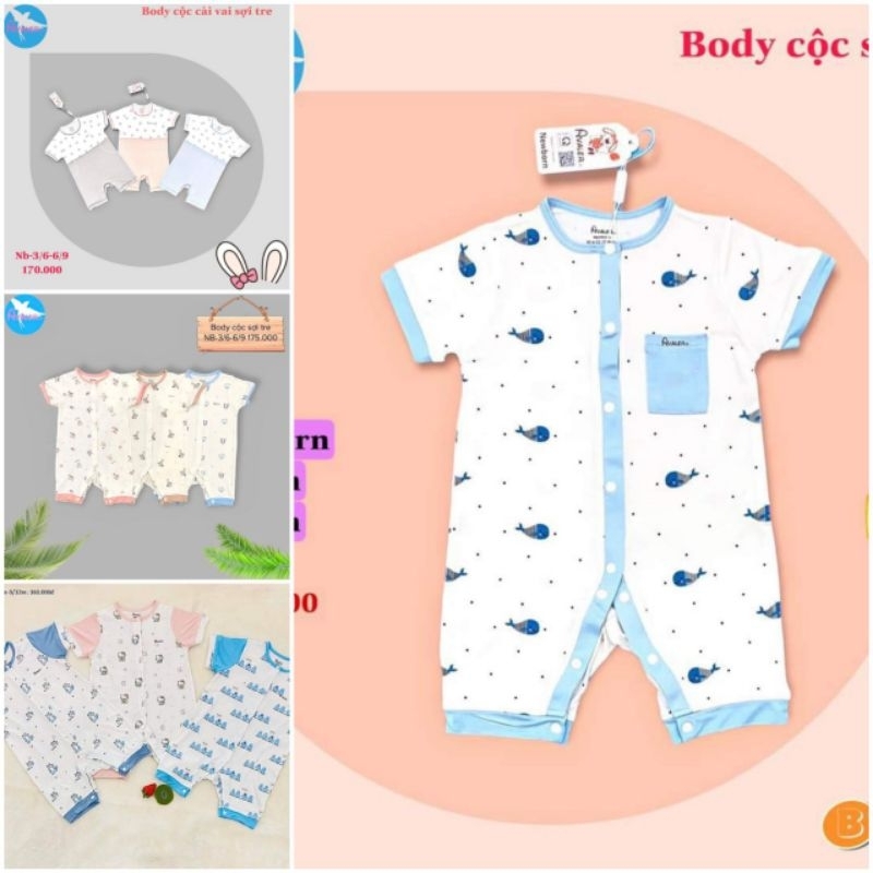 Body cộc tay Avaler cho bé từ sơ sinh đến 9 tháng tuổi
