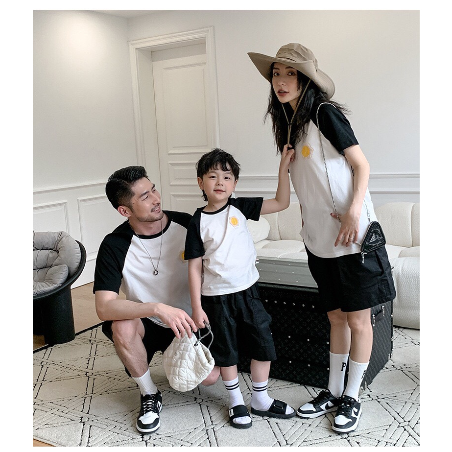 Áo cặp gia đình 3 4 5 người phong cách hàn quốc chất liệu thun cotton mềm hàng qccc