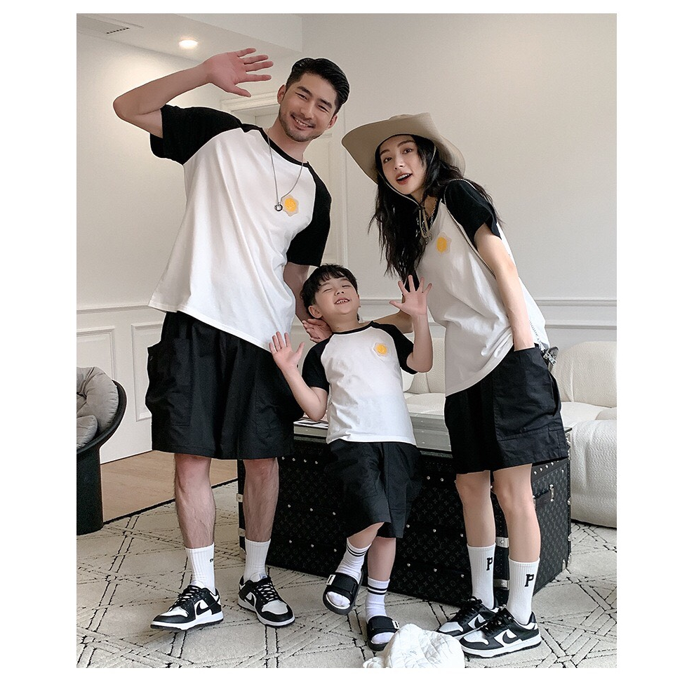 Áo cặp gia đình 3 4 5 người phong cách hàn quốc chất liệu thun cotton mềm hàng qccc