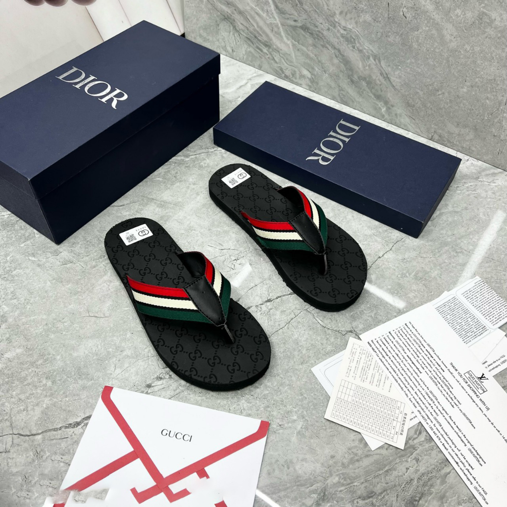 Dép tông nam nữ gucci kẹp gc nam xỏ ngón nam tông xốp mềm mại êm ái