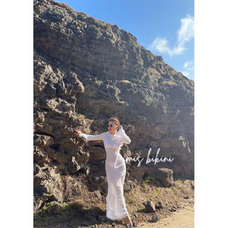 Váy maxi/choàng hở lưng dài tay - Limisbikini