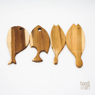 Thớt gỗ con cá, Thớt gỗ keo, Thớt gỗ decor