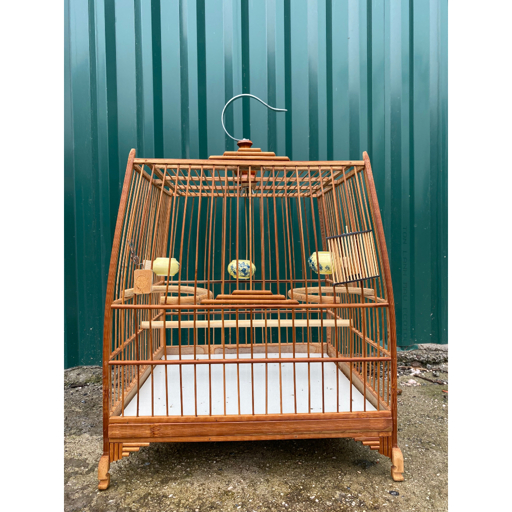 Khung lồng chim chào mào trúc già tre già cửa giả báng súng SIÊU BỀN RẺ ĐẸP - TẶNG DẦU Ủ