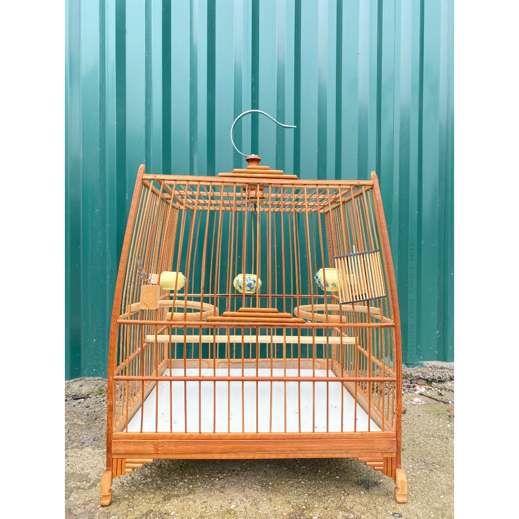 Khung lồng chim chào mào trúc già tre già cửa giả báng súng SIÊU BỀN RẺ ĐẸP - TẶNG DẦU Ủ
