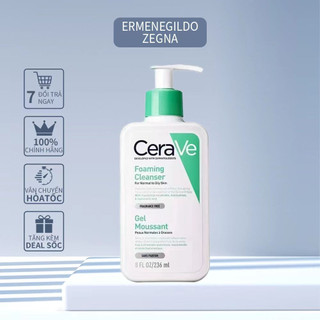 Sữa rửa mặt cerave sạch sâu cho da thường đến da dầu foaming cleanser 236ml
