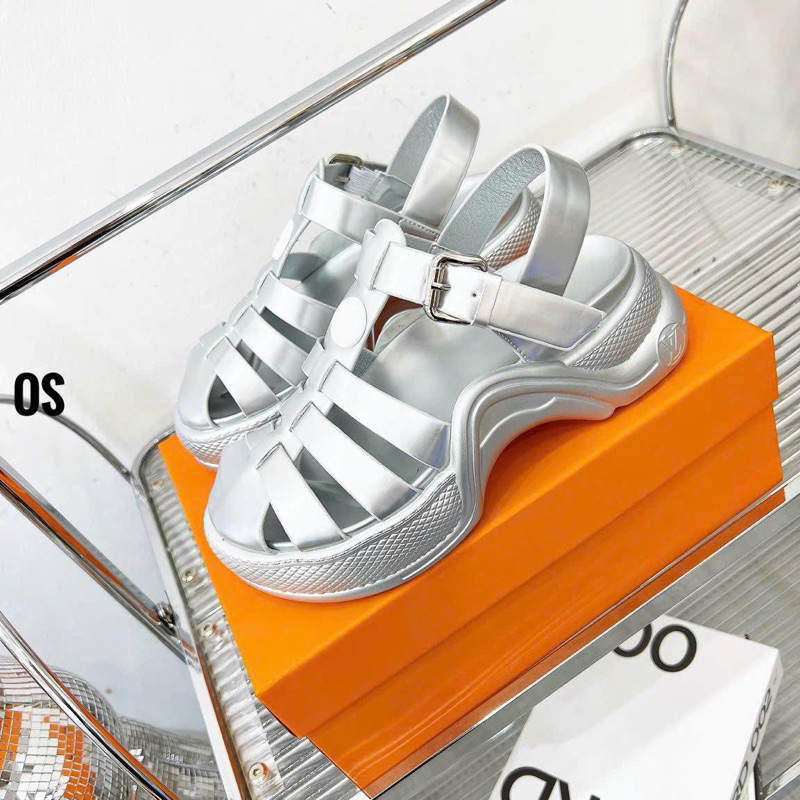 Sandal 3 màu đế cong