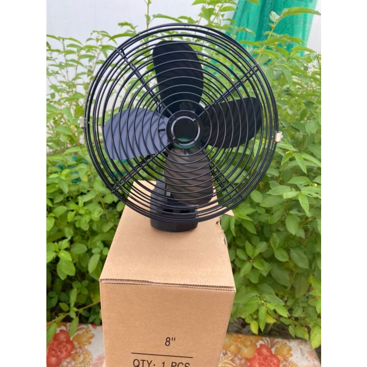 Thân Quạt Chạy Pin  Cánh Sắt 21cm Lồng Thép Mạ, Dùng Chung Pin Chân Pin Thông Dụng