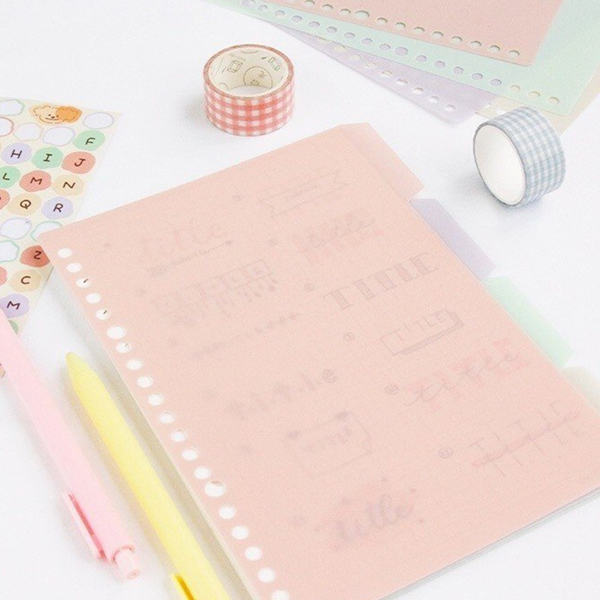 Set 4 Tab Phân Trang Dành Cho Sổ Còng  - Ong Mặt Bự