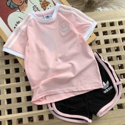 Bộ Quần Áo Cộc Tay Adidas Chất Vải Cotton Thoáng Mát Cho Bé Trai Bé Gái Từ 6Kg-32Kg-Thời Trang Cho Bé
